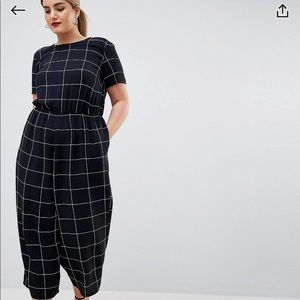 ASOS CURVE EXCLUSIVE Jumpsuit with Short Sleeves